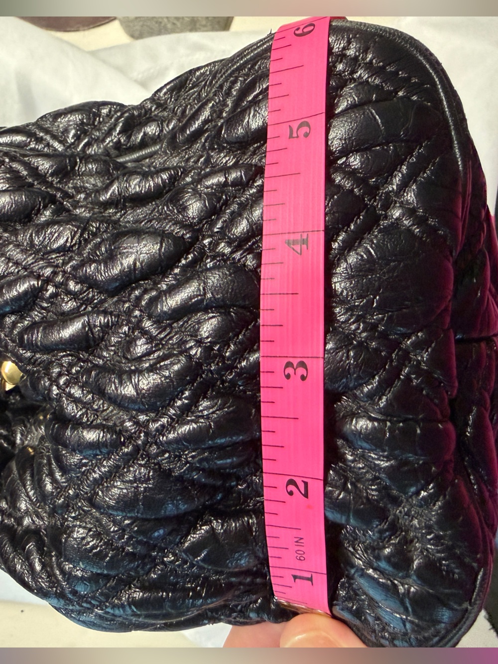 Marc Jacobs Rare Vintage Black Quilted Leather Stam Bag Classic Full Size - Picture 17 of 17